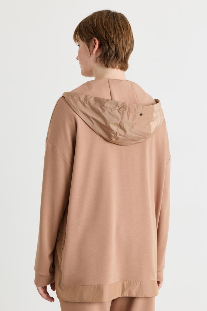 Felpa in jersey con inserti - CAMMELLO - Intrend - 4