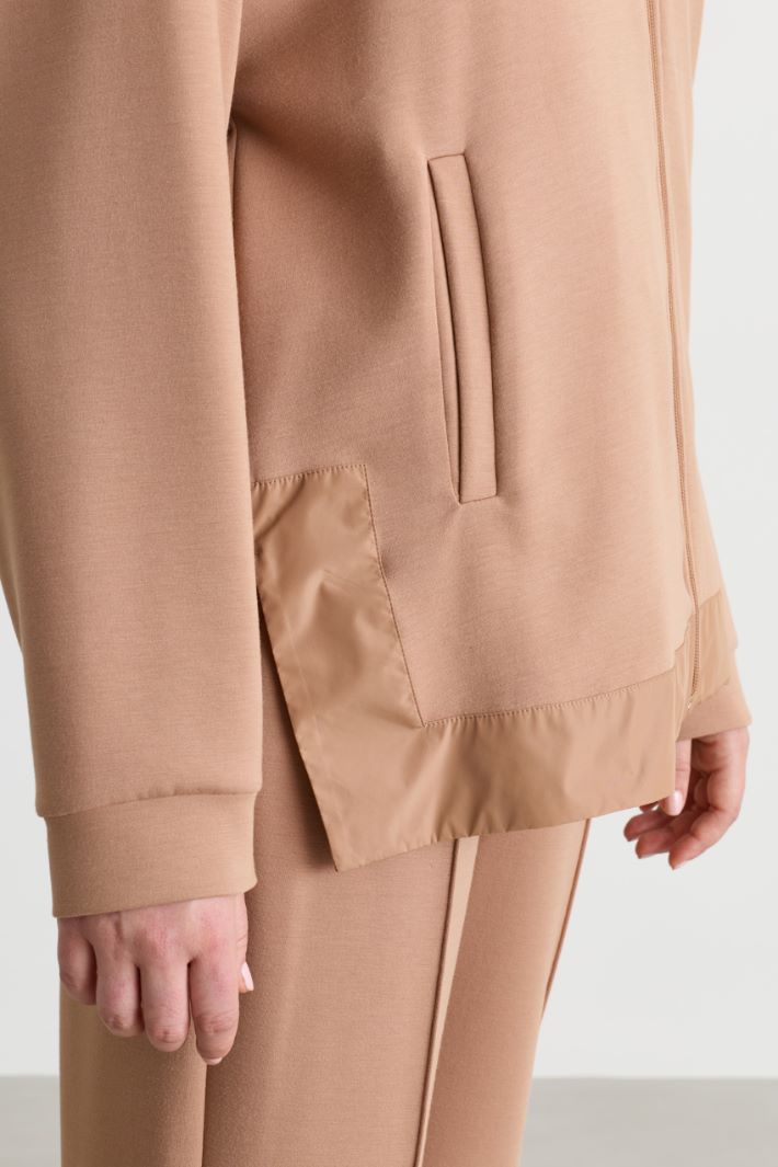 Felpa in jersey con inserti - CAMMELLO - Intrend - 3