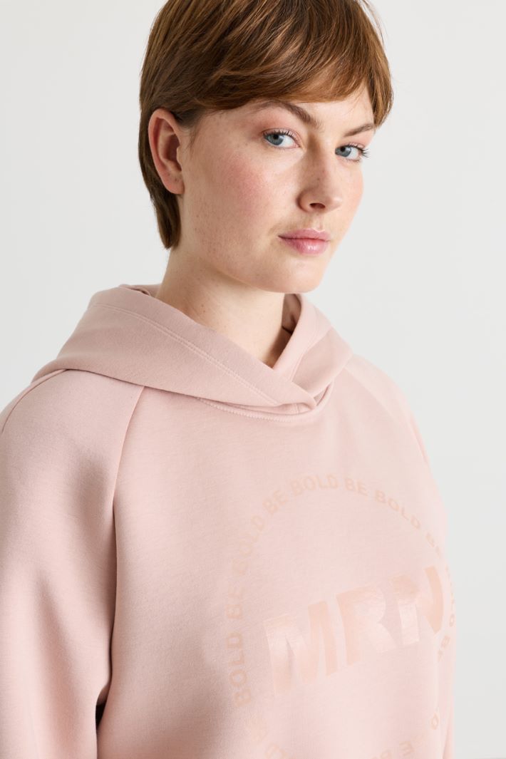 Felpa con stampa lucida - ROSA - Intrend - 3