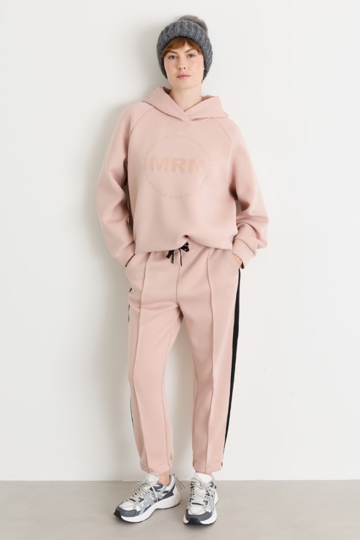 Felpa con stampa lucida - ROSA - Intrend