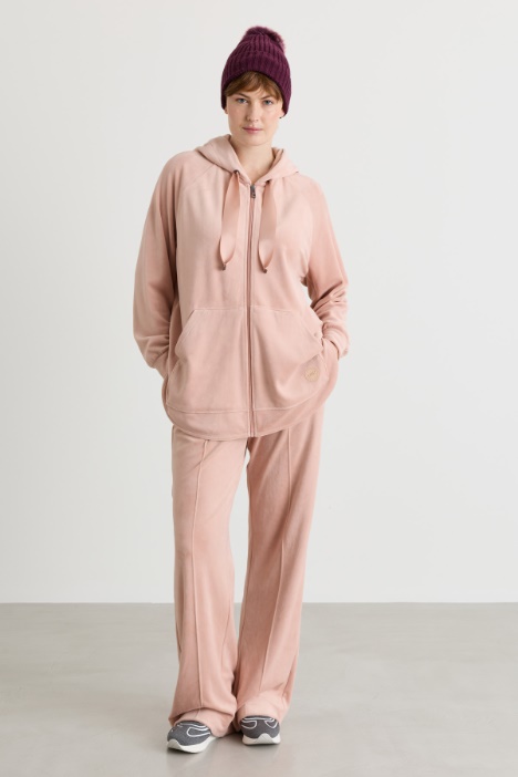Felpa in jersey di velluto - Intrend