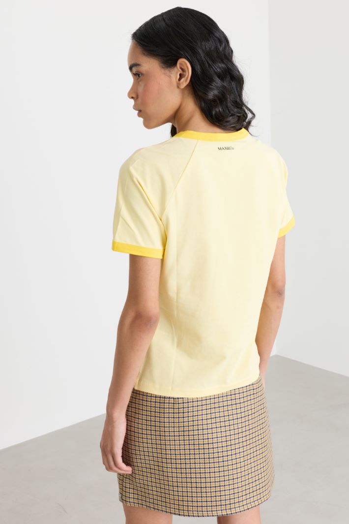 T-shirt con motivo stampato - GIALLO ARANCIONE - Intrend - 4