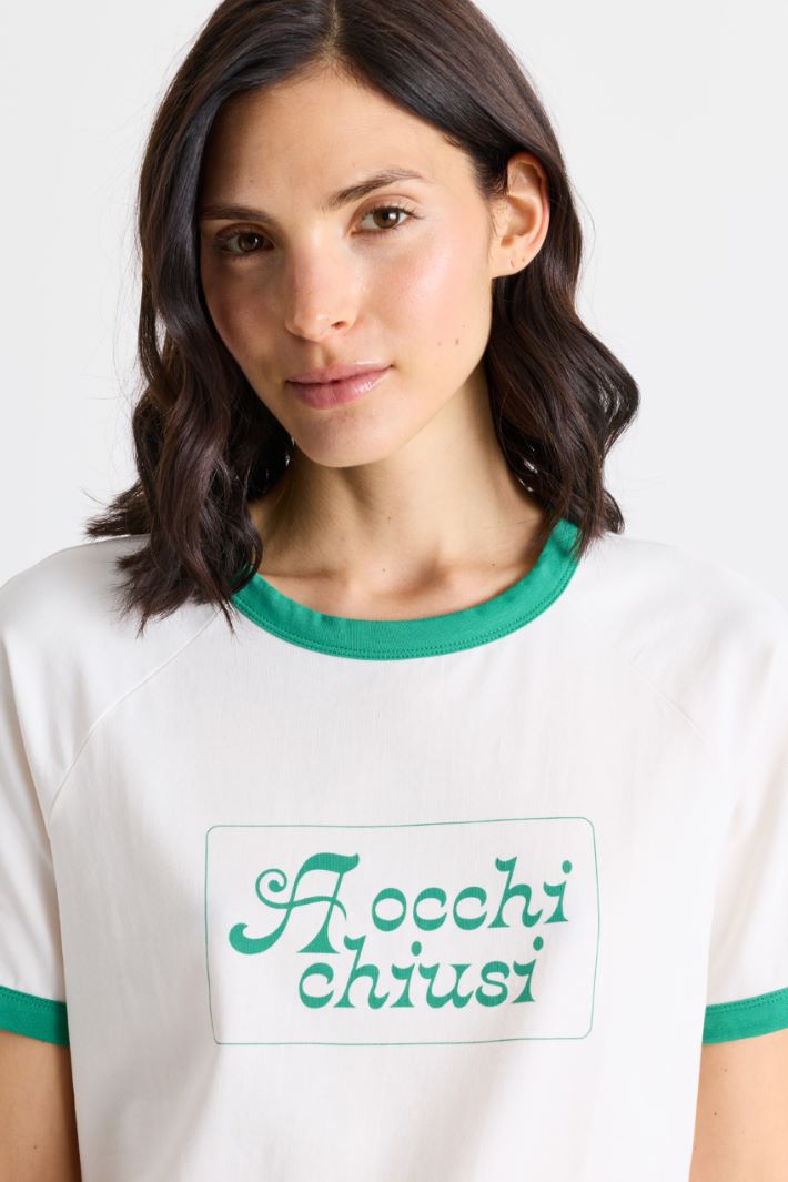 T-shirt con motivo stampato - BIANCO VERDE - Intrend - 3