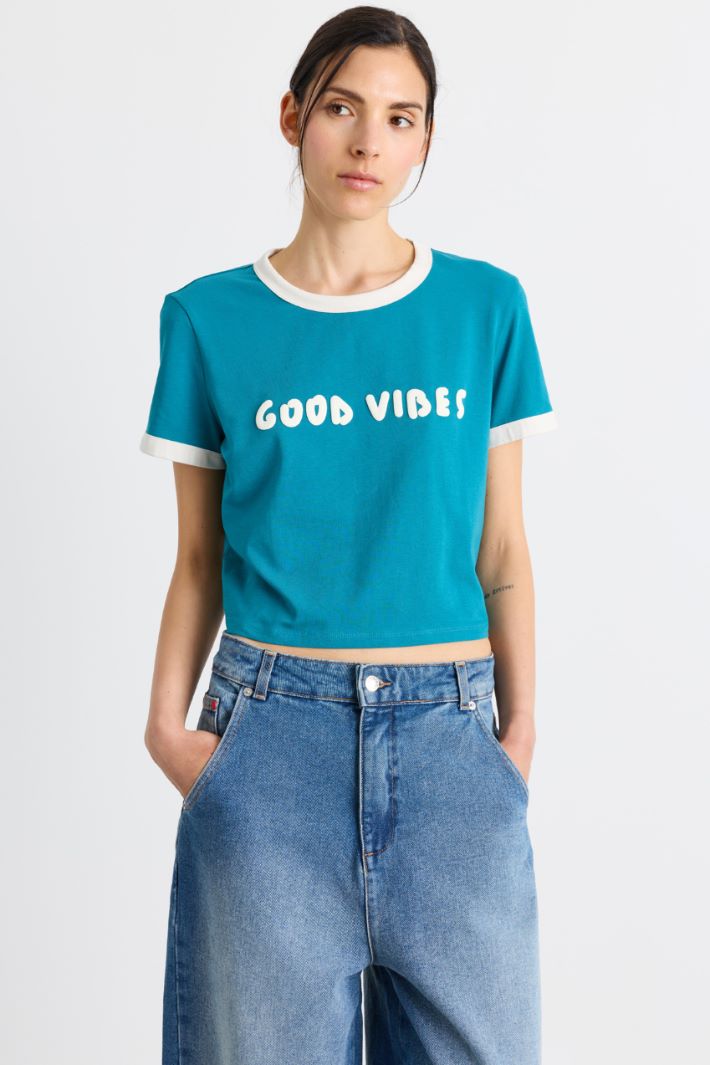 T-shirt crop - BLU - Intrend - 2
