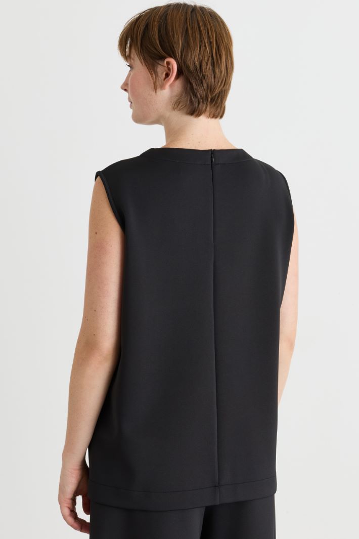 Top in jersey tecnico stretch - NERO - Intrend - 4