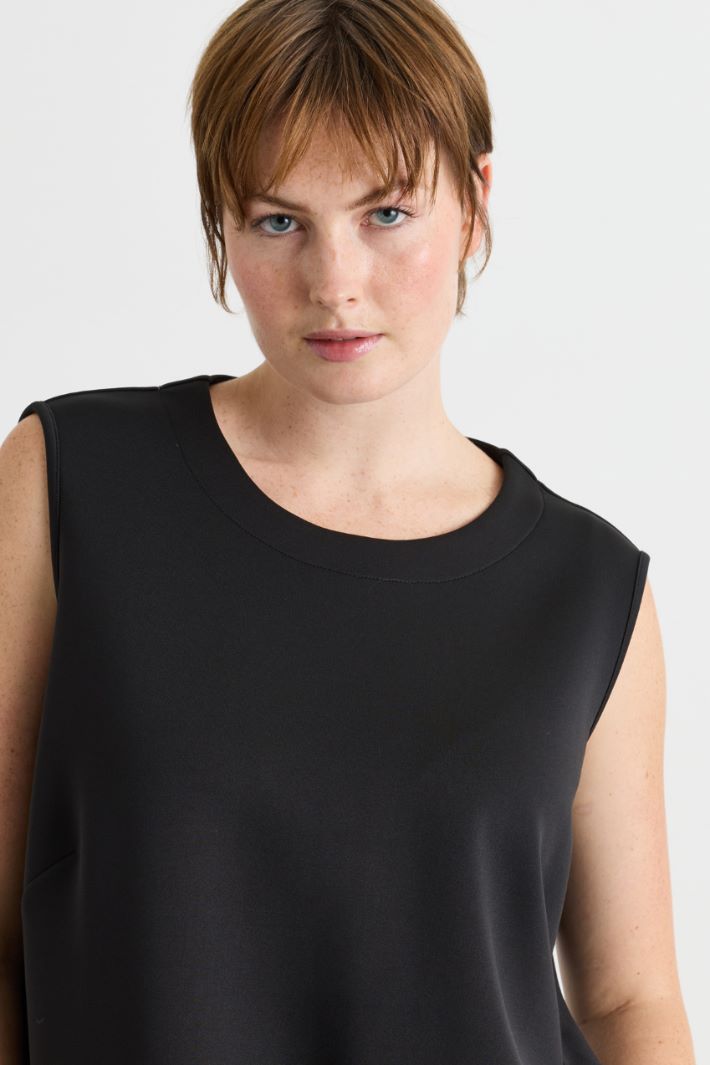Top in jersey tecnico stretch - NERO - Intrend - 3