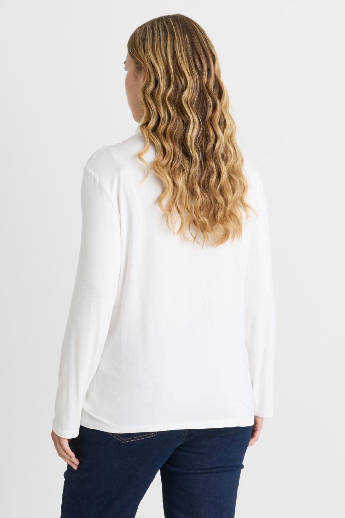 T-shirt in jersey - BIANCO - Intrend - 4
