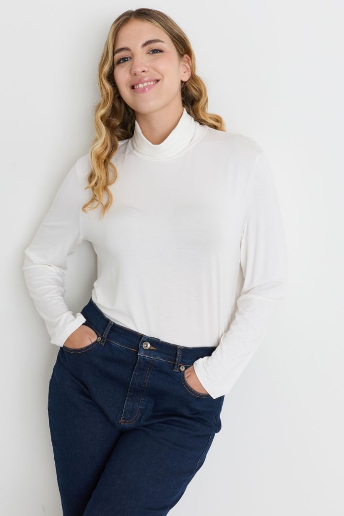 T-shirt in jersey - BIANCO - Intrend - 2