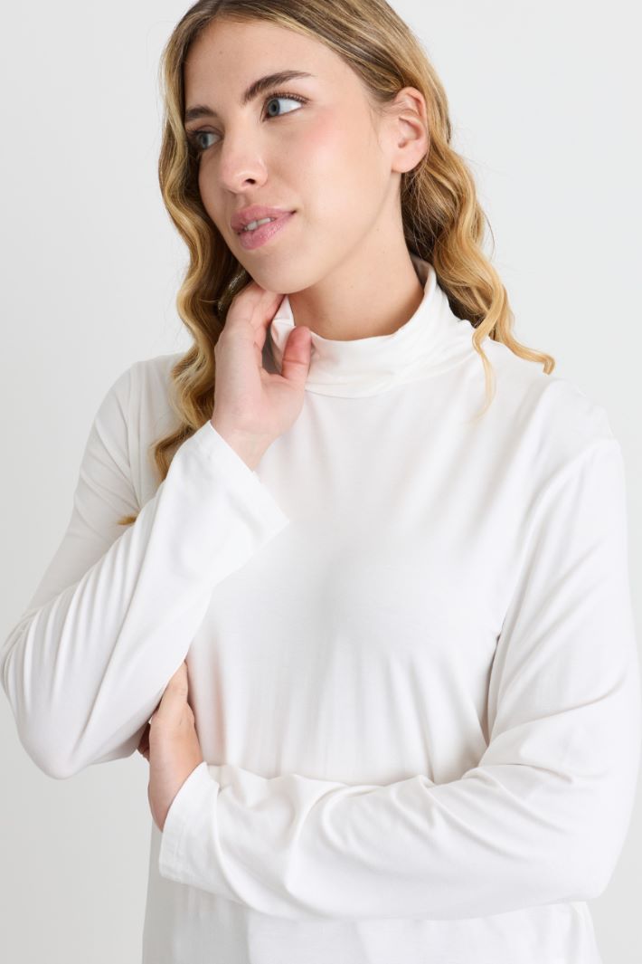 T-shirt in jersey - BIANCO - Intrend - 3