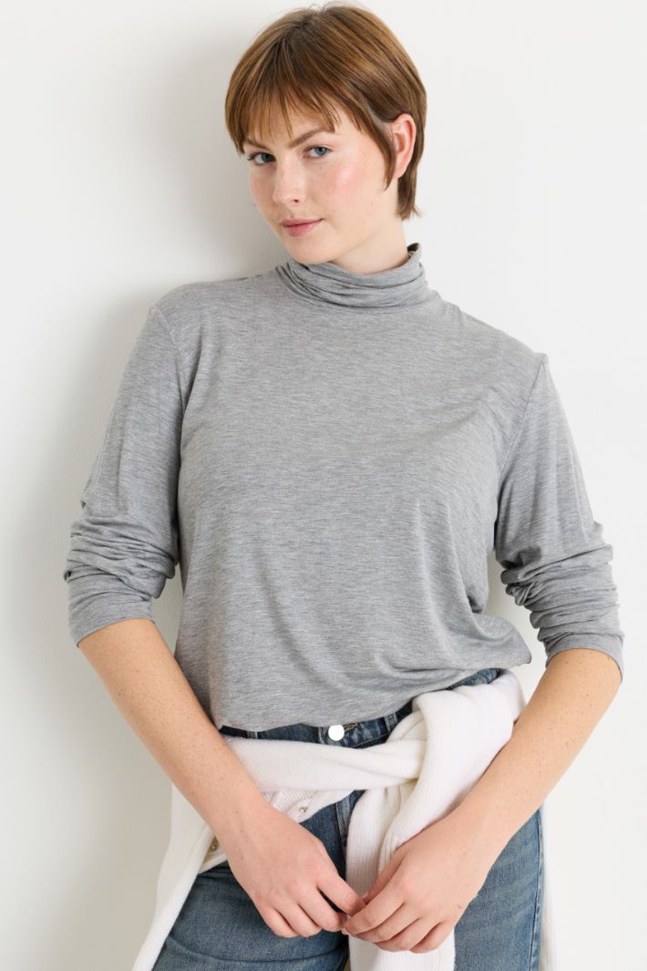 T-shirt in jersey - GRIGIO - Intrend - 2