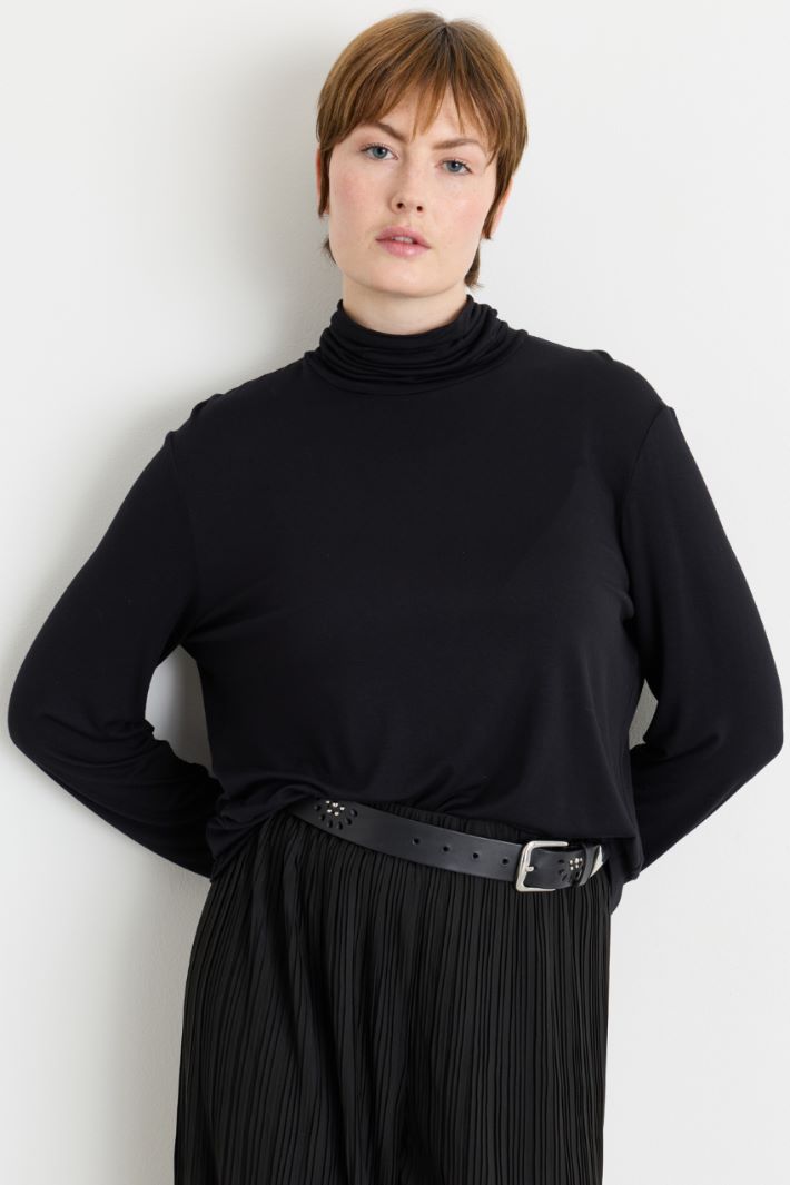 T-shirt in jersey - NERO - Intrend - 2