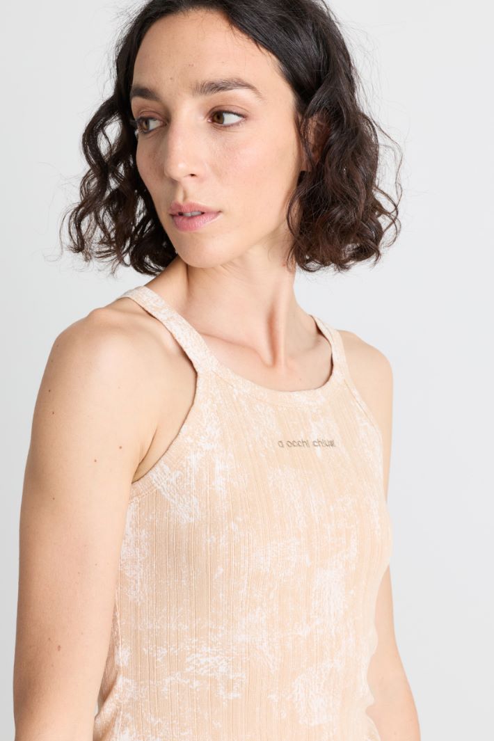 Top délavé in jersey - BEIGE BIANCO - Intrend - 3