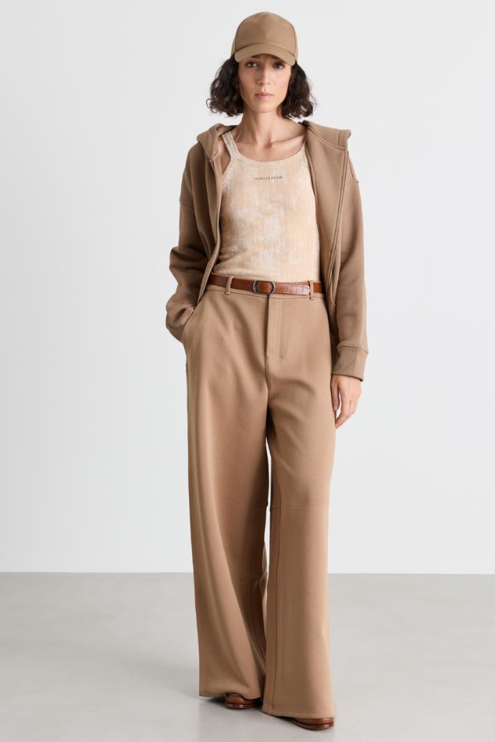 Top délavé in jersey - BEIGE BIANCO - Intrend