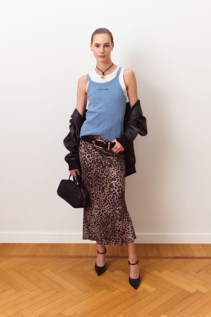 Washed Jersey Top - BLUE - Intrend - 5