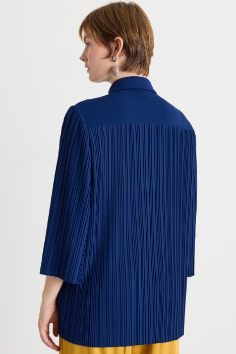 Camicia in jersey plissé