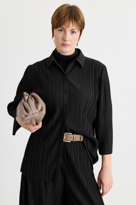 Camicia in jersey plissé - Intrend