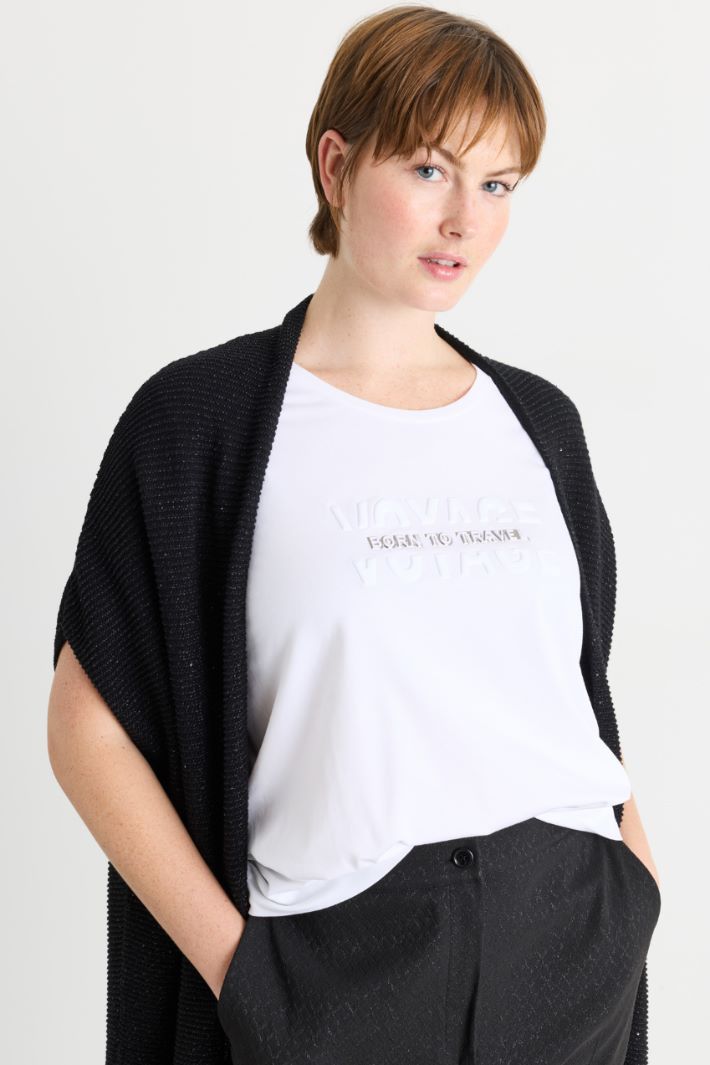 T-shirt in jersey con stampa - BIANCO - Intrend - 2