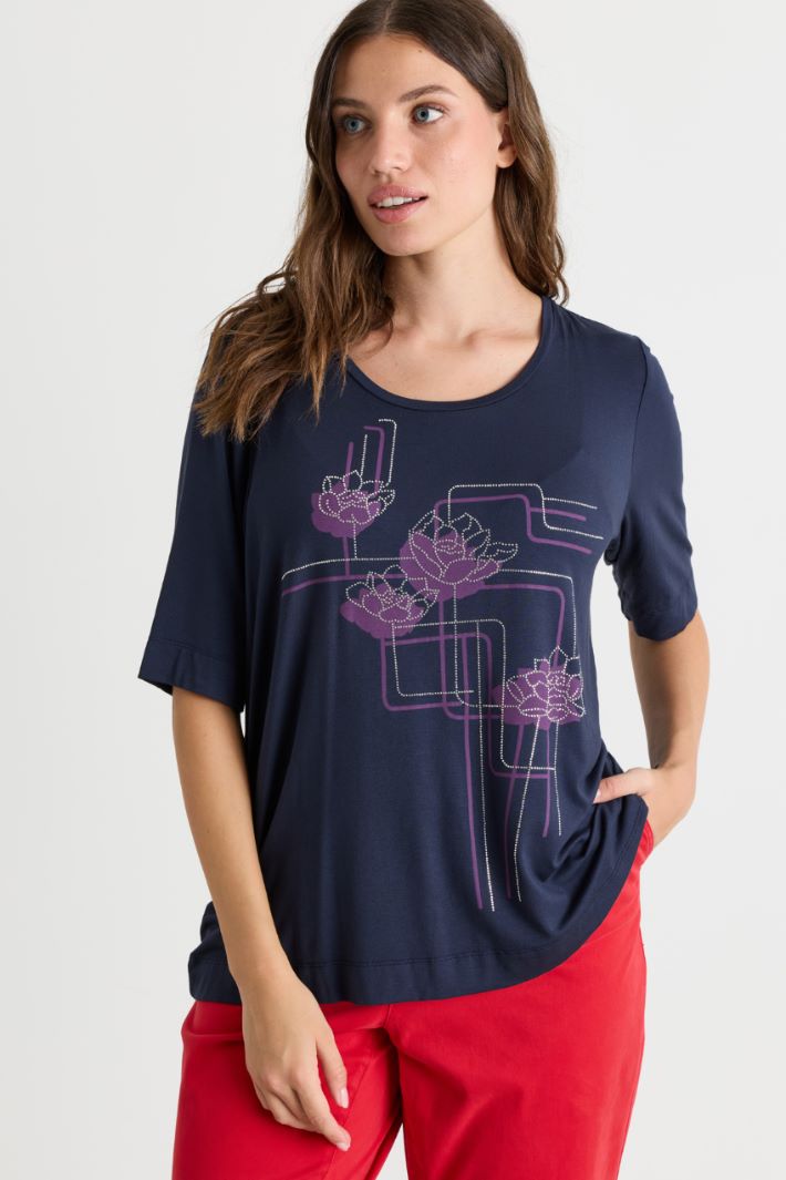 Jersey T-shirt - BLUE - Intrend - 2