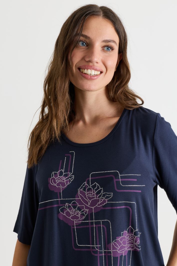 Jersey T-shirt - BLUE - Intrend - 3
