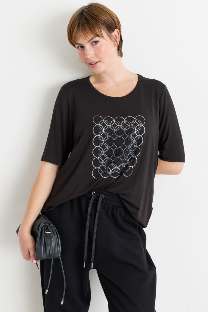 T-shirt in jersey - NERO - Intrend - 2
