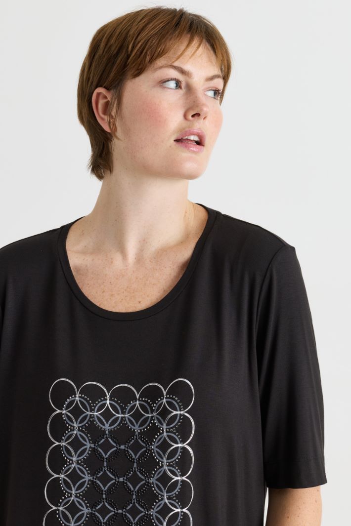 T-shirt in jersey - NERO - Intrend - 3