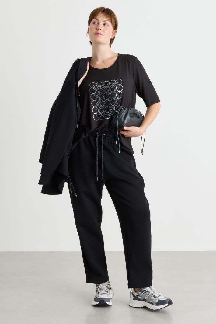 T-shirt in jersey - NERO - Intrend