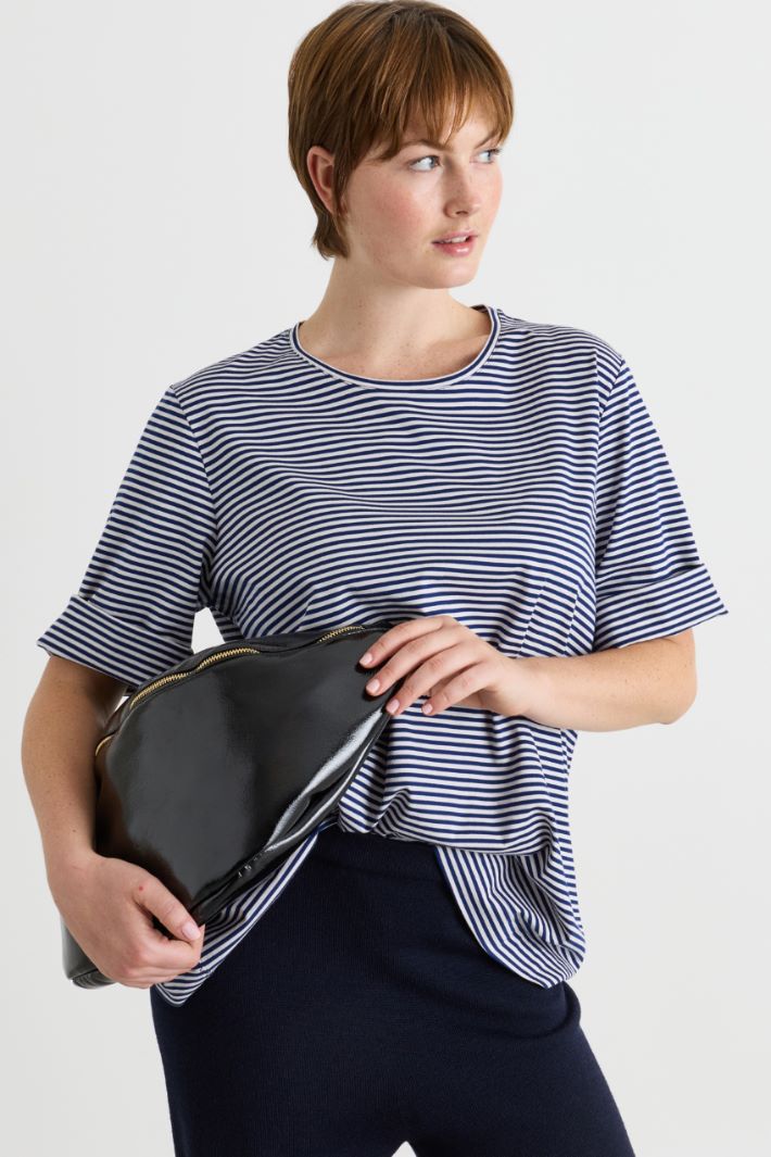 Jersey-T-Shirt - BLAU - Intrend - 2