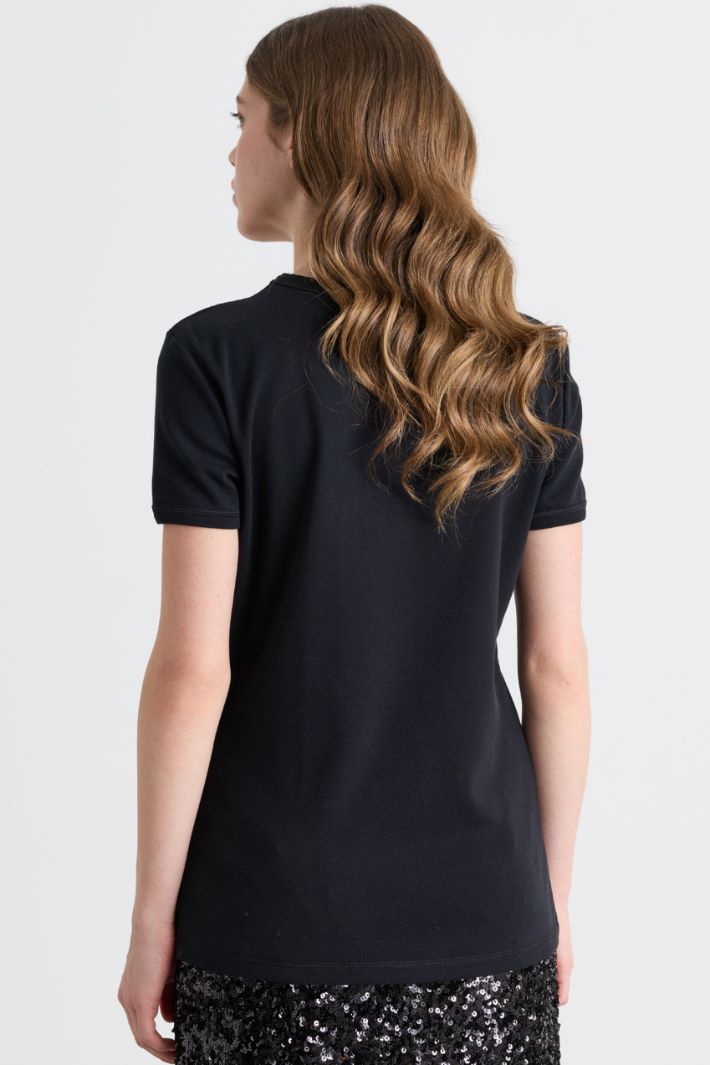 Printed T-shirt - BLACK - Intrend - 4