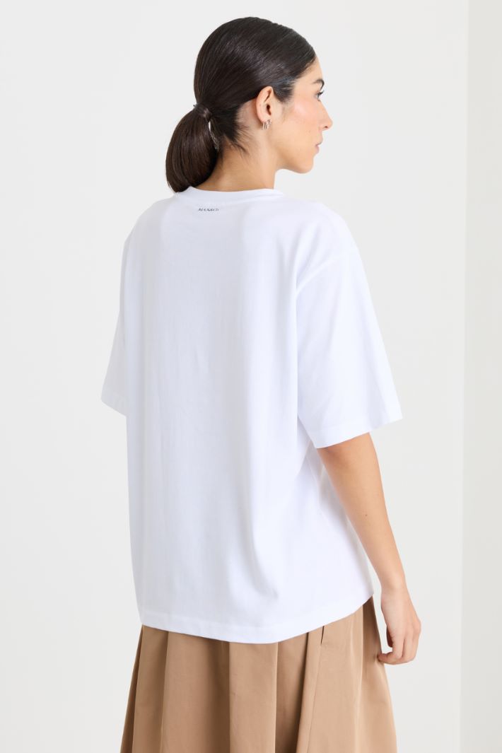 T-shirt con patch - BIANCO - Intrend - 4