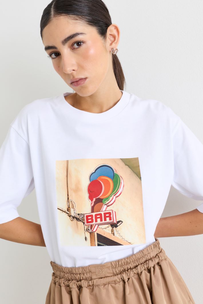 T-shirt con patch - BIANCO - Intrend - 3