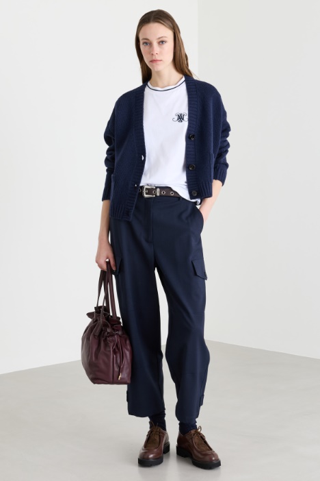 T-shirt in jersey con stemma - Intrend