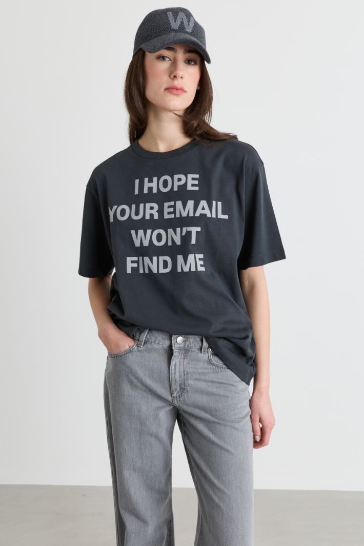 T-shirt in jersey con stampa - GRIGIO - Intrend - 2