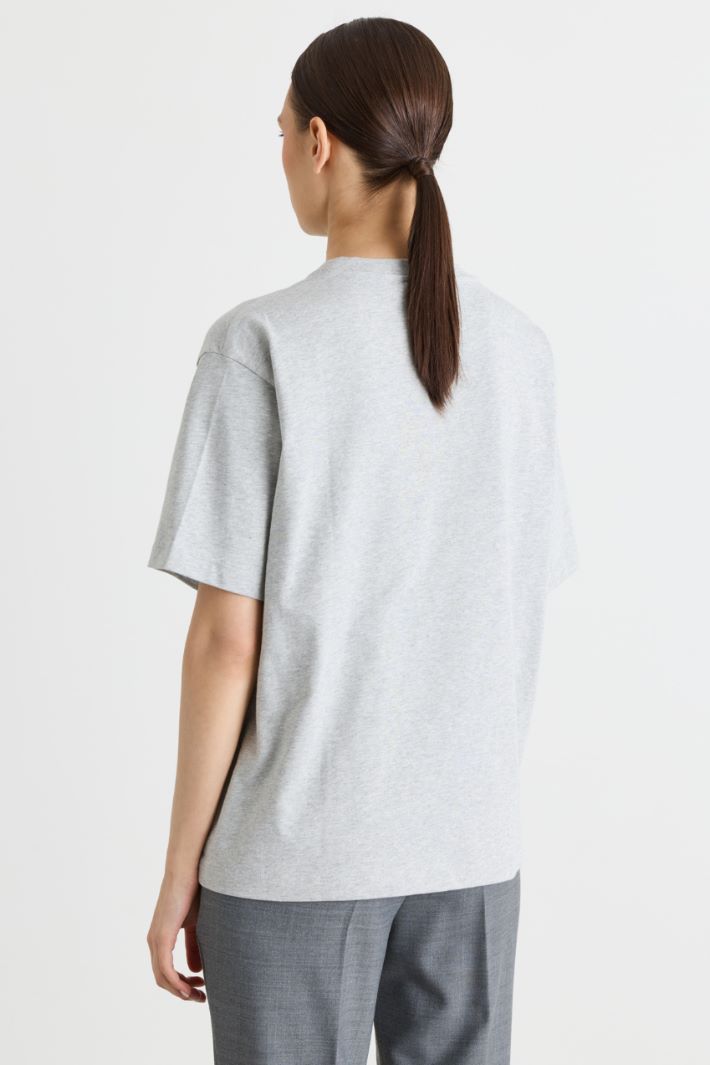 T-shirt in jersey con stampa - GRIGIO - Intrend - 4