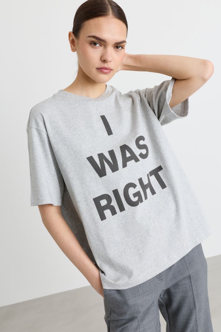 T-shirt in jersey con stampa - GRIGIO - Intrend - 2