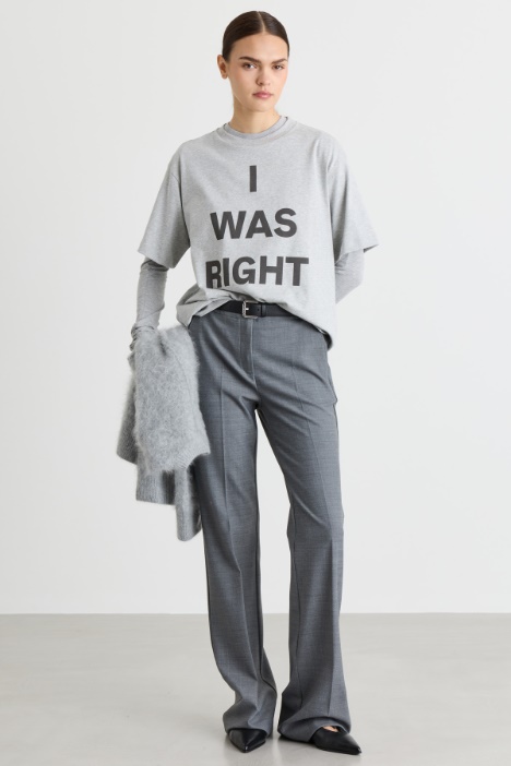 T-Shirt aus Jersey mit Schriftzug-Print - Intrend