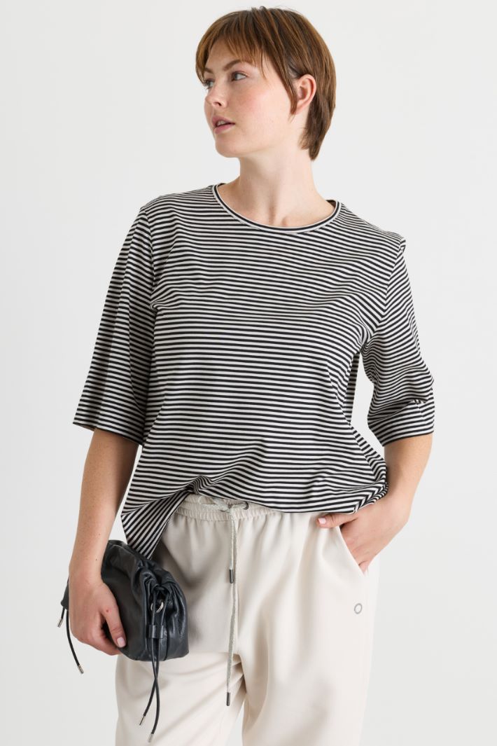 T-shirt svasata in jersey - NERO - Intrend - 2