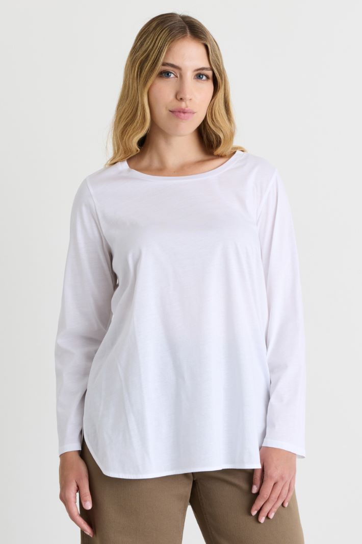 T-shirt ad A in jersey - BIANCO - Intrend - 2