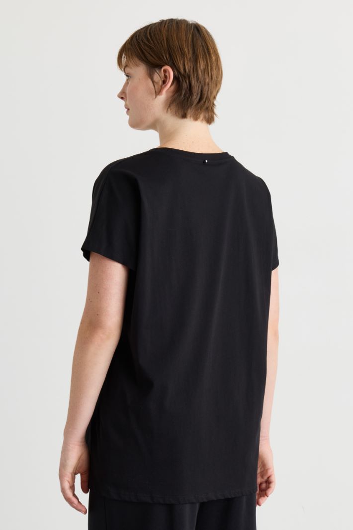 T-shirt in jersey con stampa - NERO - Intrend - 4