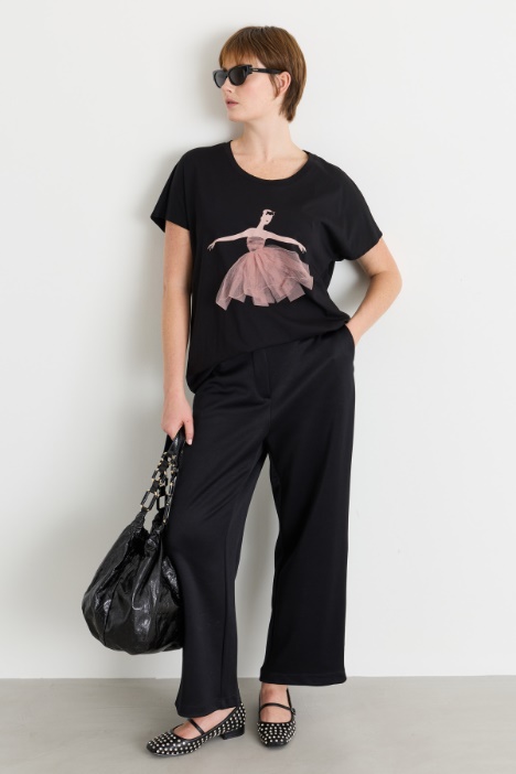 T-shirt in jersey con stampa - Intrend