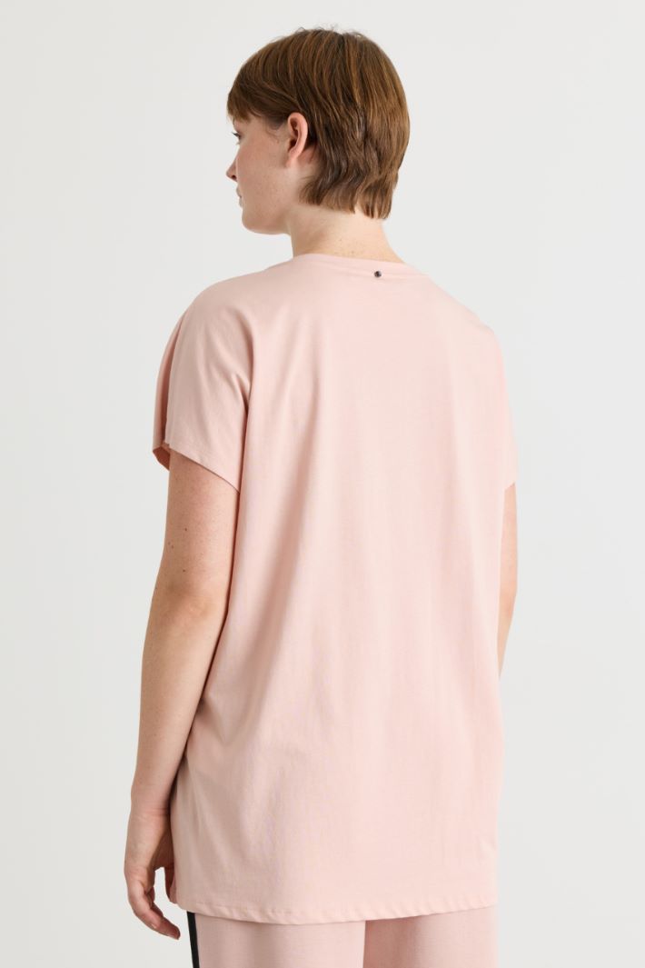 T-shirt in jersey con stampa - ROSA - Intrend - 4