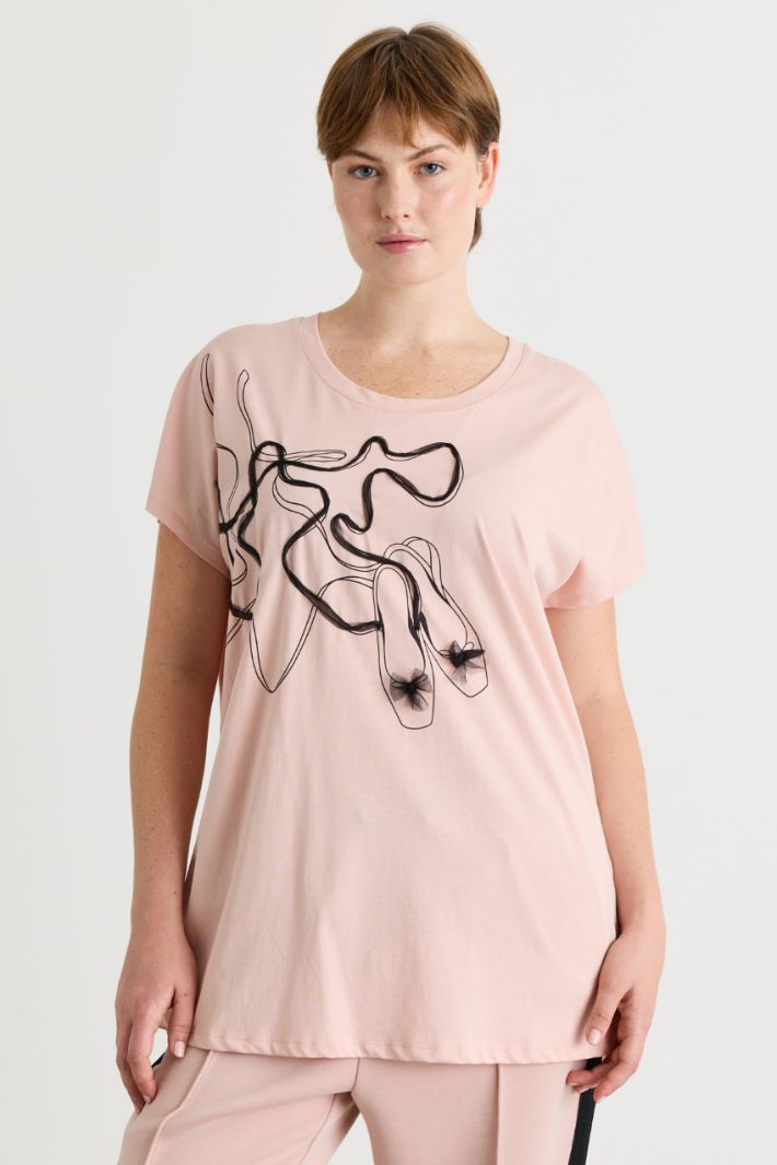 T-shirt in jersey con stampa - ROSA - Intrend - 2