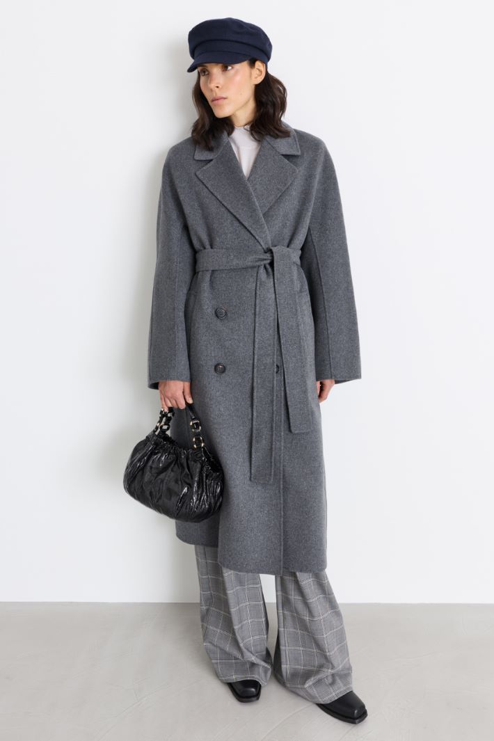 Long double-breasted coat - GREY - Intrend - 2