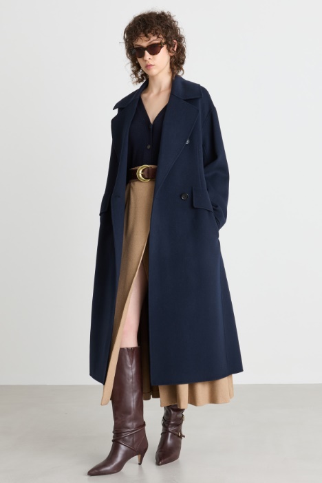 Double-Breasted Drap Coat - Intrend