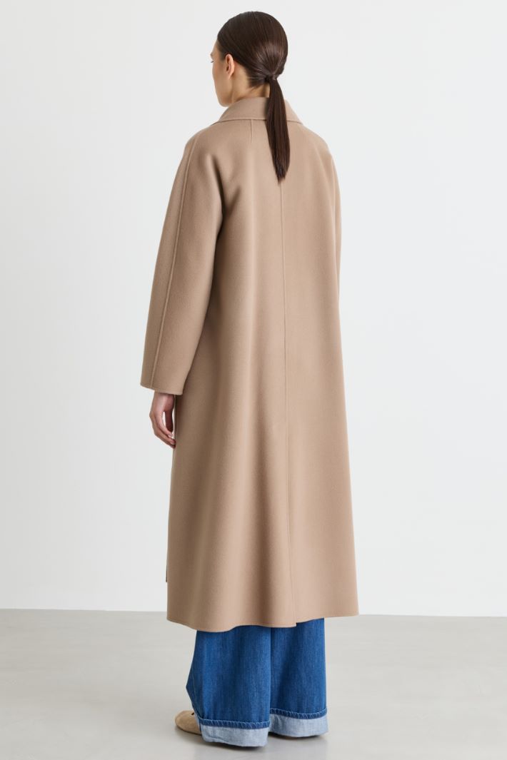 Double-breasted drap coat - BEIGE - Intrend - 4