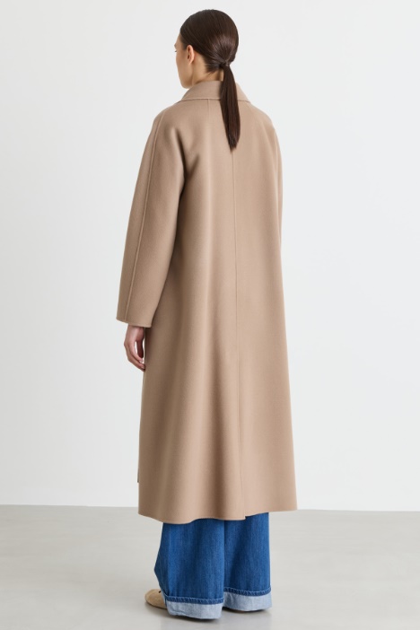 Cappotto doppiopetto in drap di lana