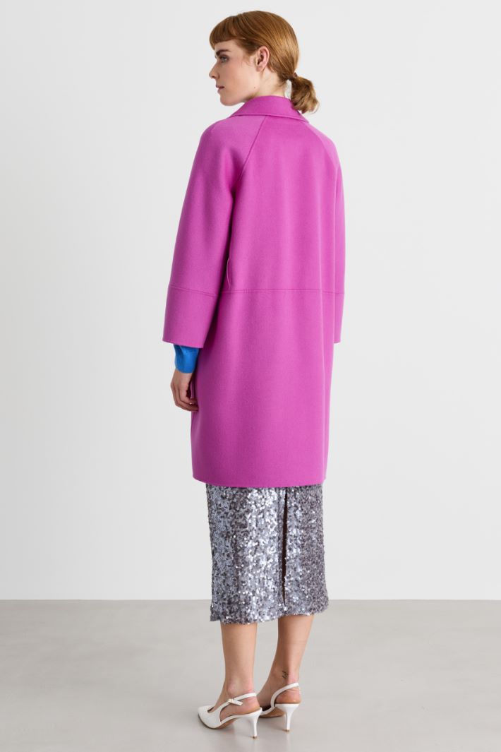 Cocoon Robe Coat - FUCHSIA - Intrend - 4