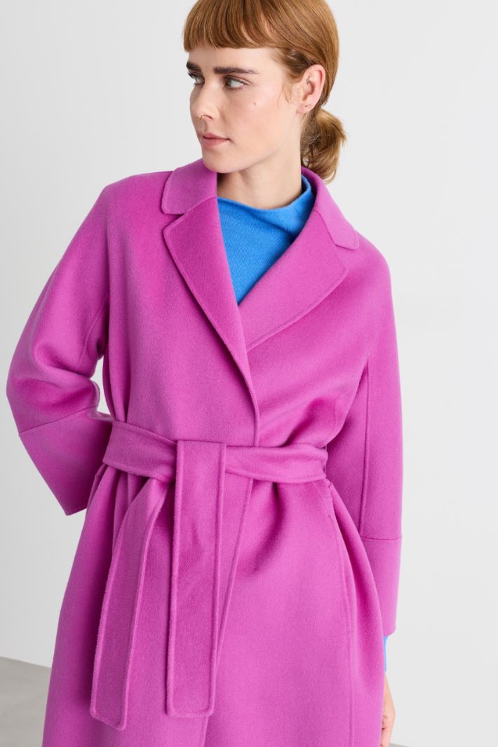 Cocoon Robe Coat - FUCHSIA - Intrend - 3