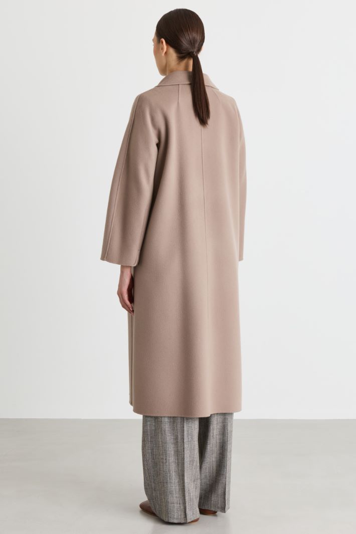 Cappotto in drap con cintura - BEIGE - Intrend - 4