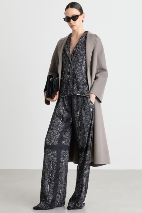 Cappotto in drap con cintura - Intrend