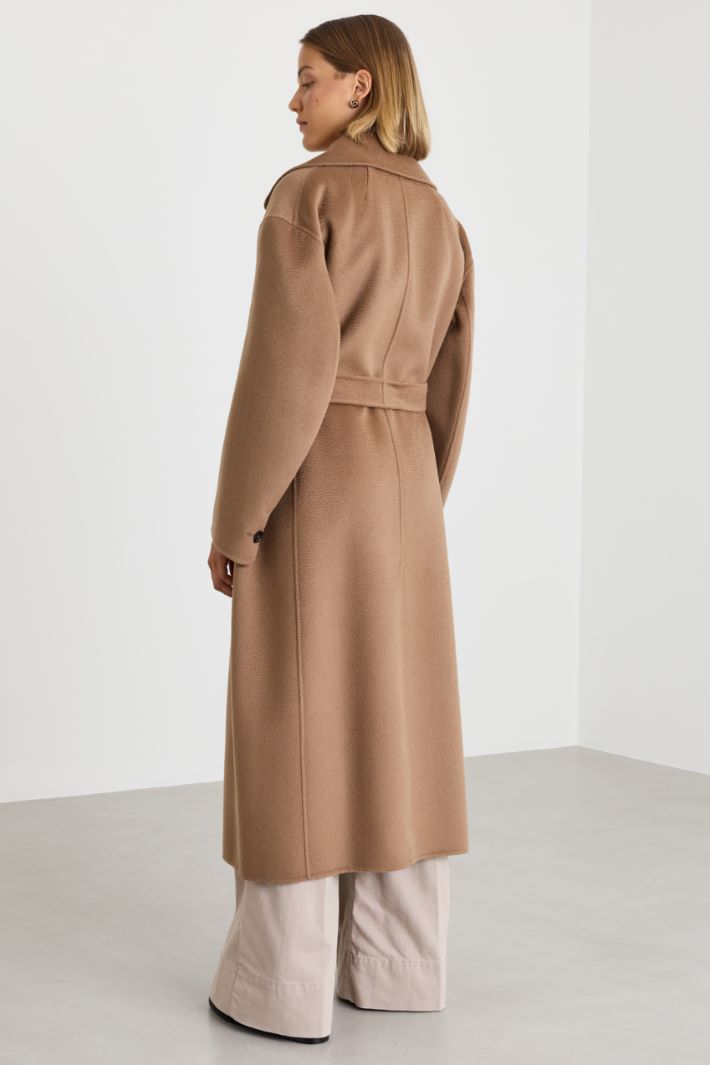 Cappotto lungo in doppio drap - CAMMELLO - Intrend - 4